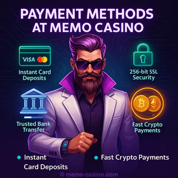 Payment Methods at Memo Casino