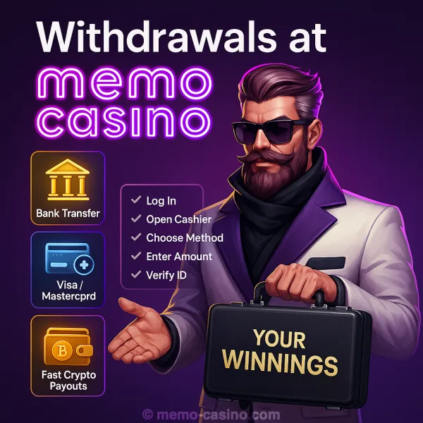 Withdrawals at Memo Casino